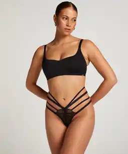 Hunkemoller Hunkemöller String Lorraine Zwart aanbieding