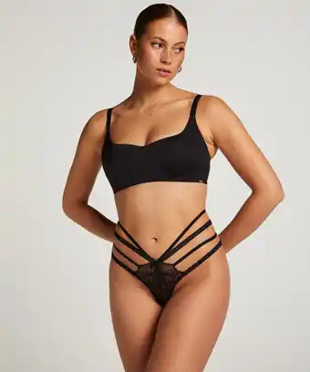 Hunkemoller Hunkemöller String Lorraine Zwart aanbieding
