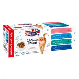 Zooplus 40 x 100 g Butcher's Delicious Dinners Vis selectie in Gelei nat kattenvoer aanbieding