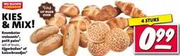 Nettorama Roomboter croissants, petit pains, tijgerbollen of kaiserbroodjes aanbieding