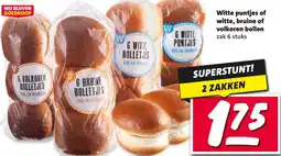 Nettorama Witte puntjes of witte, bruine of volkoren bollen aanbieding