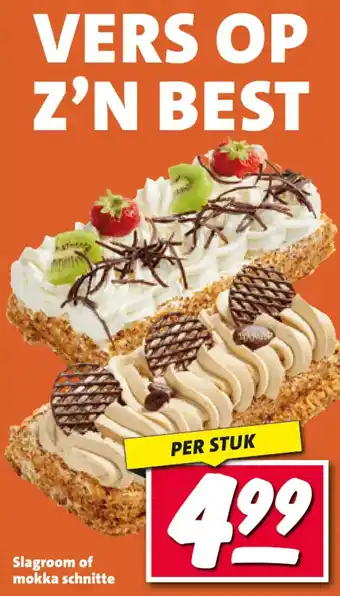 Nettorama Slagroom of mokka schnitte aanbieding