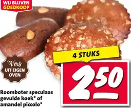Nettorama Roomboter speculaas gevulde koek of amandel piccolo aanbieding