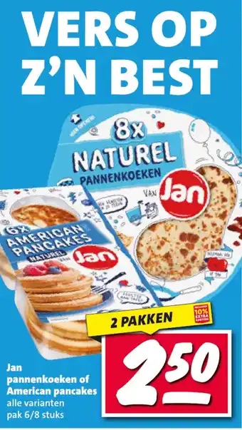 Nettorama Jan pannenkoeken of American pancakes aanbieding
