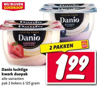 Nettorama Danio luchtige kwark duopak aanbieding