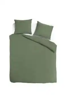 TotaalBED Dekbedovertrek Noa Olijfgroen 140 x 200/220 cm aanbieding