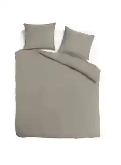 TotaalBED Dekbedovertrek Noa Taupe 140 x 200/220 cm aanbieding