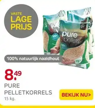 Praxis Pure Pellets pelletkorrels Din+ 15kg aanbieding