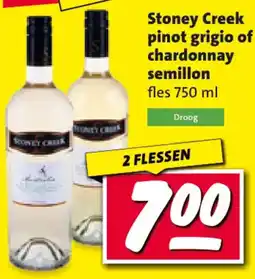 Nettorama Stoney Creek pinot grigio of chardonnay semillon aanbieding