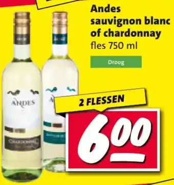 Nettorama Andes sauvignon blanc of chardonnay aanbieding