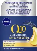 Bol.com NIVEA Q10 Nachtcrème Extra voedend – Droge huid – Anti-rimpel – Creatine – 50 ml aanbieding