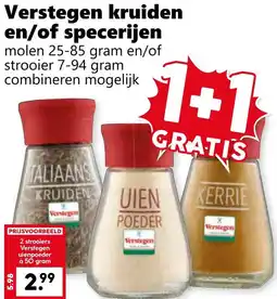 Coop Verstegen kruiden en/of specerijen aanbieding
