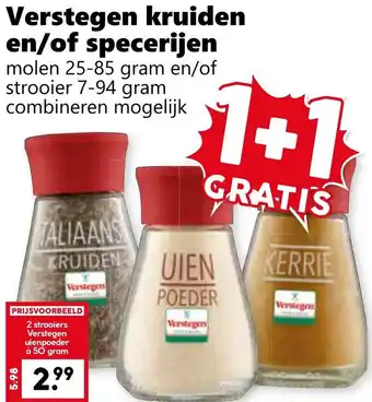 Coop Verstegen kruiden en/of specerijen aanbieding