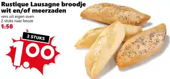 Coop Rustique Lausagne broodje wit en/of meerzaden aanbieding