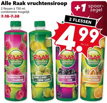 Coop Alle Raak vruchtensiroop aanbieding