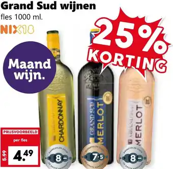 Coop Grand Sud wijnen aanbieding
