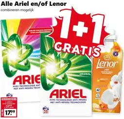 Coop Alle Ariel en/of Lenor aanbieding
