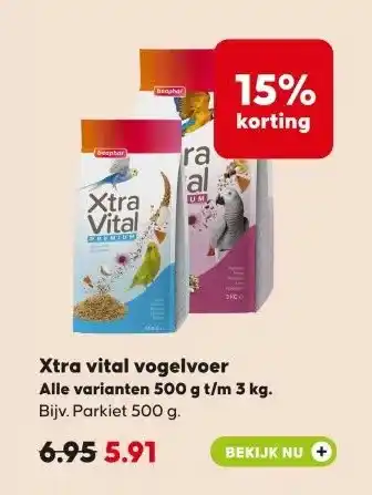 Pets Place Xtra vital vogelvoer aanbieding