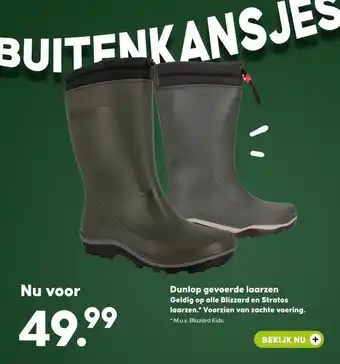Pets Place Dunlop gevoerde laarzen aanbieding