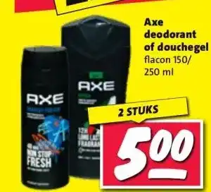 Nettorama Axe deodorant of douchegel aanbieding