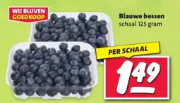 Nettorama Blauwe bessen schaal 125 gram aanbieding