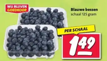 Nettorama Blauwe bessen schaal 125 gram aanbieding