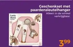 Trekpleister Geschenkset met paardensleutelhanger aanbieding