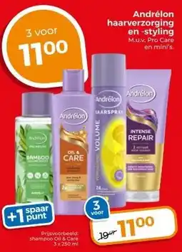Trekpleister Andrélon haarverzorging en -styling aanbieding