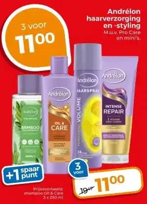 Trekpleister Andrélon haarverzorging en -styling aanbieding