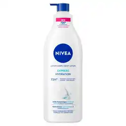 Kruidvat NIVEA Express Hydratation Bodylotion met Pomp aanbieding