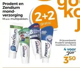 Trekpleister Prodent en Zendium mond- verzorging aanbieding