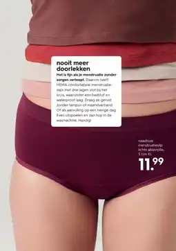 HEMA Naadloze menstruatieslip lichte absorptie aanbieding