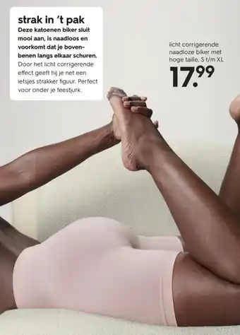 HEMA Licht corrigerende naadloze biker met hoge taille aanbieding