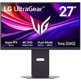 MediaMarkt LG UltraGear 27G850A-B - 27 inch - 3840 x 2160 (Ultra HD 4K) - 1 ms - 240 Hz aanbieding
