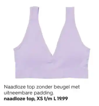 HEMA Naadloze top aanbieding