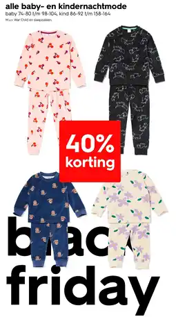 HEMA Alle baby en kindernachtmode aanbieding