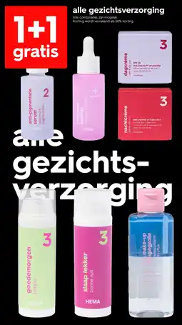 HEMA Alle gezichtsverzorging aanbieding