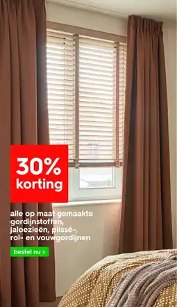 HEMA Alle op maat gemaakte gordijnstoffen, jaloezieën, plissé, rol en vouwgordijnen aanbieding
