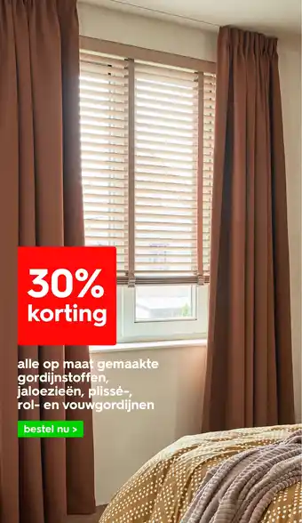 HEMA Alle op maat gemaakte gordijnstoffen, jaloezieën, plissé, rol en vouwgordijnen aanbieding