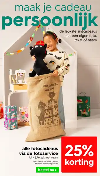 HEMA Alle fotocadeaus via de fotoservice aanbieding