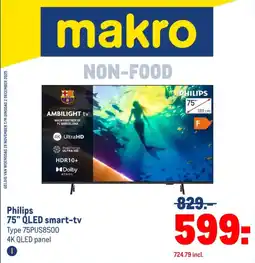 Makro Philips QLED smart-tv aanbieding