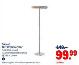 Makro Sunred terrasverwarmer aanbieding