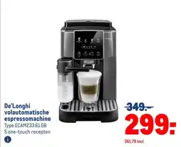 Makro De'Longhi volautomatische espressomachine aanbieding