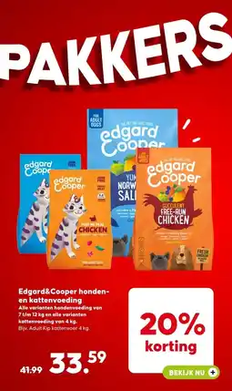Pets Place Edgard&Cooper honden- en kattenvoeding aanbieding