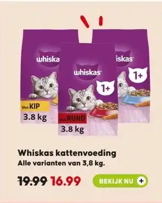 Pets Place Whiskas kattenvoeding aanbieding