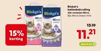 Pets Place Biokat's kattenbakvulling aanbieding