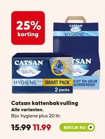 Pets Place Catsan kattenbakvulling aanbieding