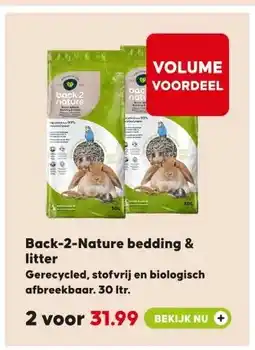 Pets Place Back-2-Nature bedding & litter aanbieding