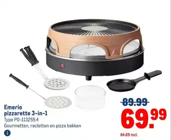 Makro Emerio pizzarette 3 in 1 aanbieding