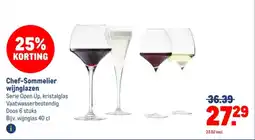 Makro Chef Sommelier wijnglazen aanbieding
